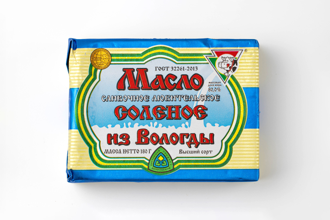 

Масло сливочное Из Вологды Любительское 80% 180 г