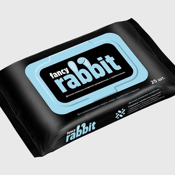 Влажные салфетки детские Fancy Rabbit 25шт, США