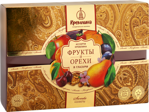 

Набор конфет Кремлина Ассорти Фрукты и орехи в глазури 500 г