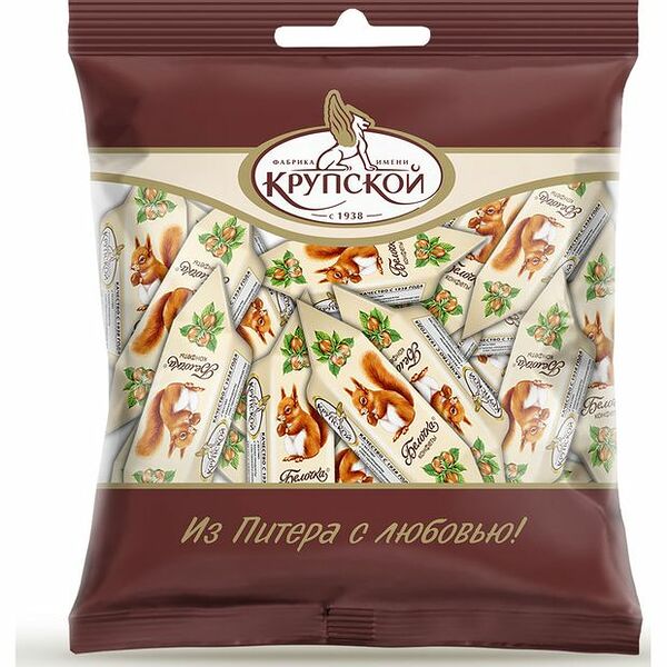 Конфеты КФ Крупской Белочка шоколадные, 200г