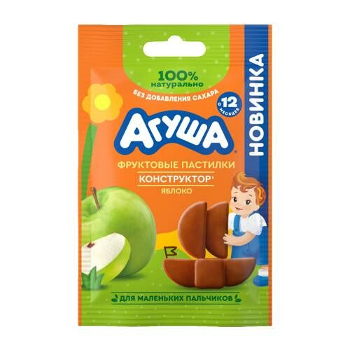 Пастилки Агуша Яблоко с 12 месяцев 12 г