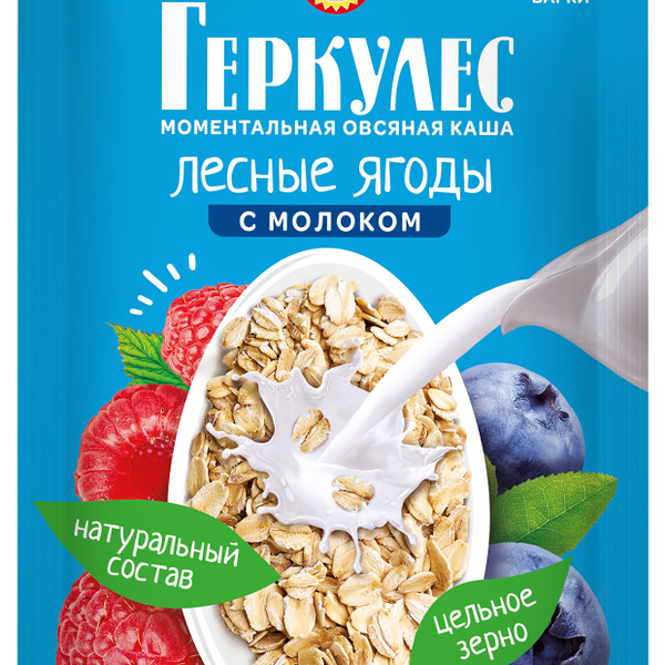 Каша овсяная Русский Продукт с лесными ягодами и молоком