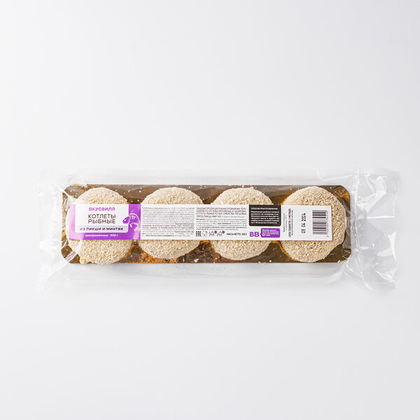 Котлеты рыбные из пикши и минтая замороженные, 300 г