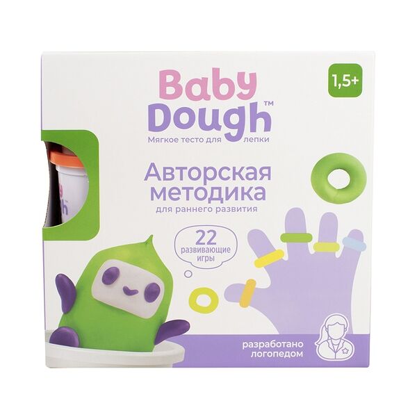 Игровой набор BabyDough тесто для лепки цвет зеленый 2+