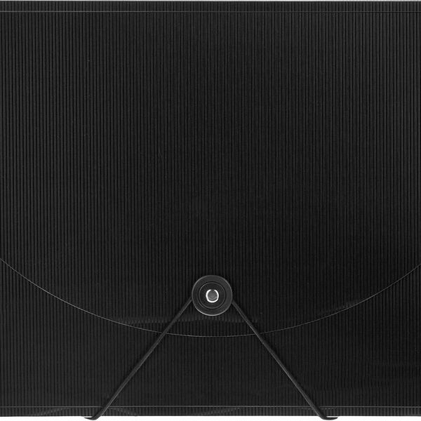 Портфель-картотека Комус на резинке 12 отд. А4, черный