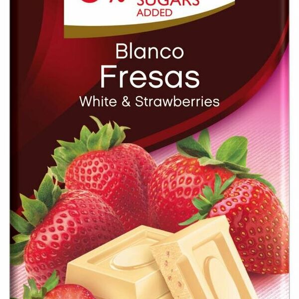 Шоколад белый Torras Cl.Lin с кусочками клубники