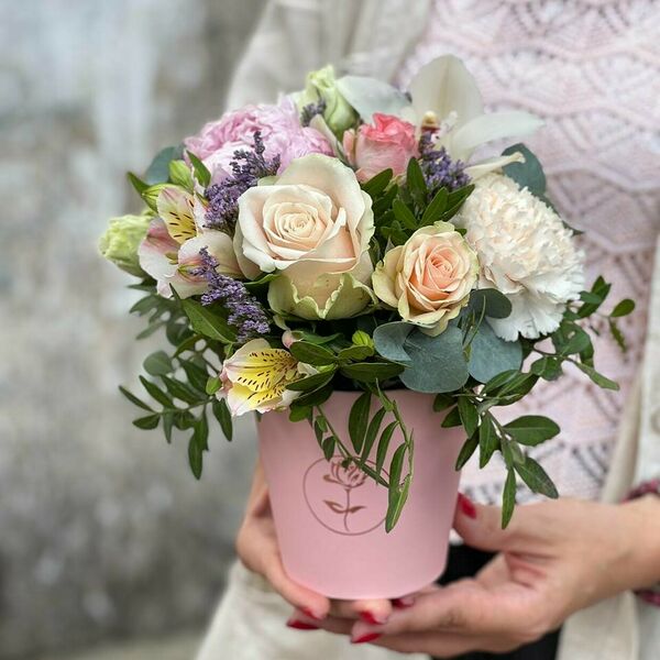 Цветы в стаканчике Доброе утро