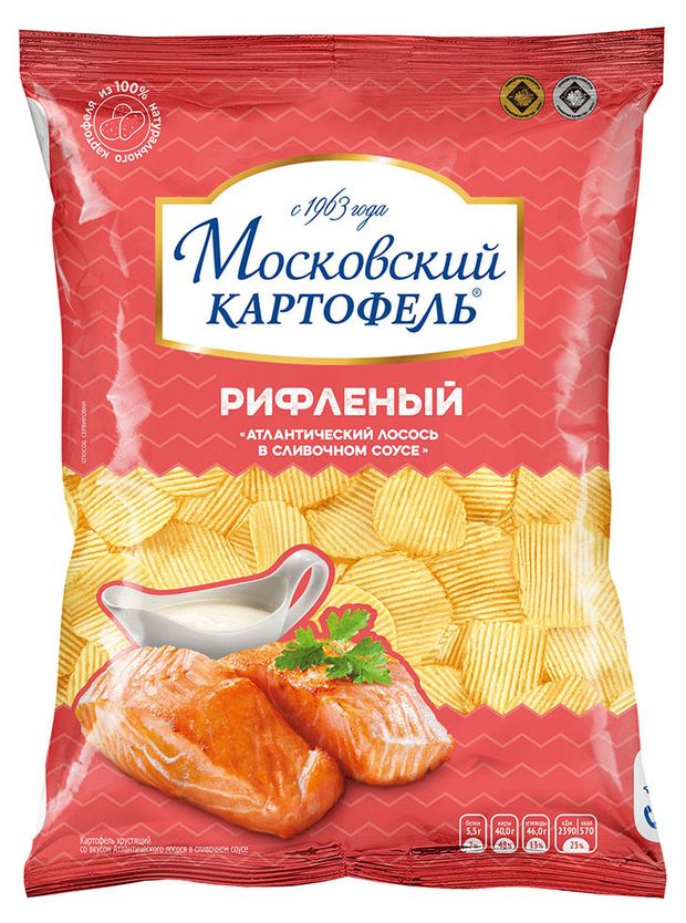 

Чипсы Московский Картофель рифленые Атлантический лосось 150 г