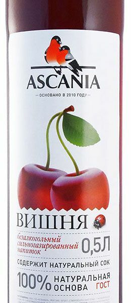 Напиток Ascania Вишня газированный, 0.5 л