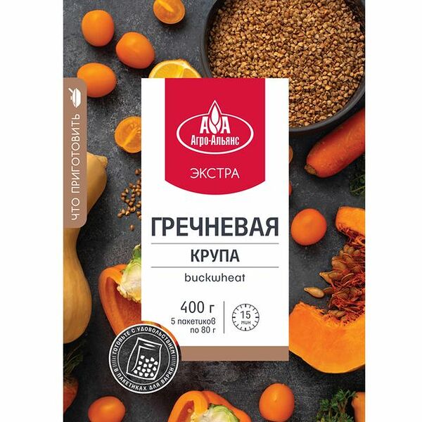 Крупа гречневая Агро-Альянс Экстра, 5×80 г