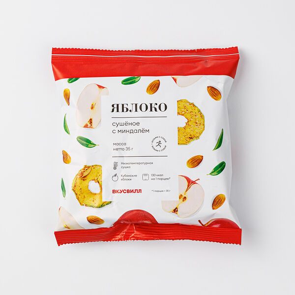 Чипсы яблочные с миндалем 35 г