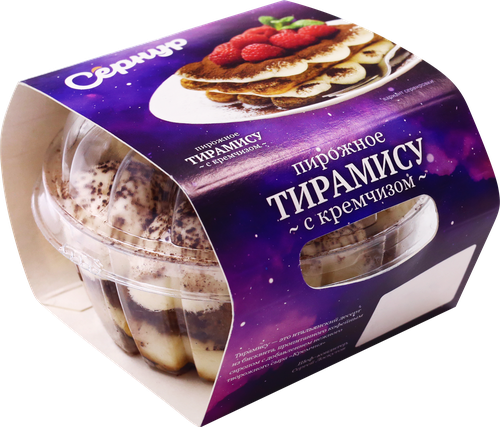 

Пирожное Сернур Тирамису бисквитно-кремовое с кремчизом 125 г