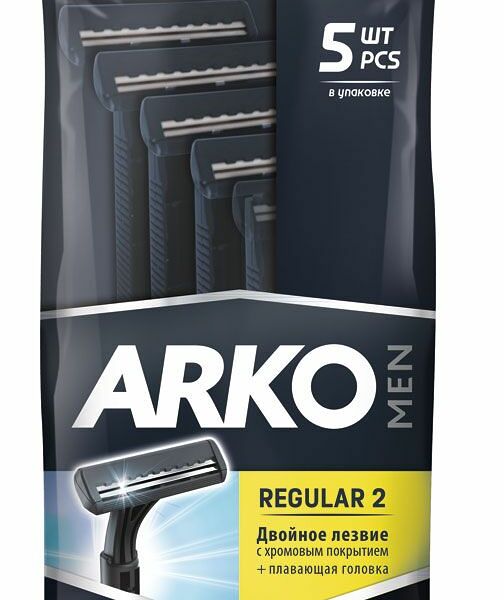 Бритвенный станок Arko Men Regular 2 одноразовый 2 лезвия, 5 шт
