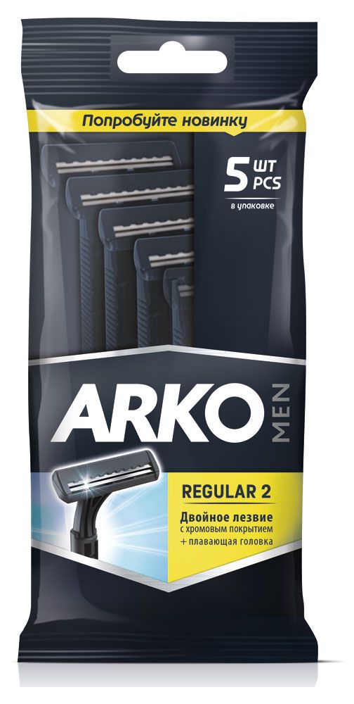 

Бритвенный станок Arko Men Regular 2 одноразовый 2 лезвия, 5 шт