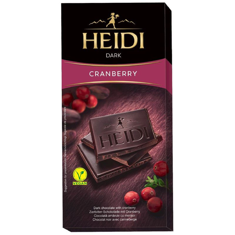 

Шоколад темный Heidi Dark Клюква 80 г