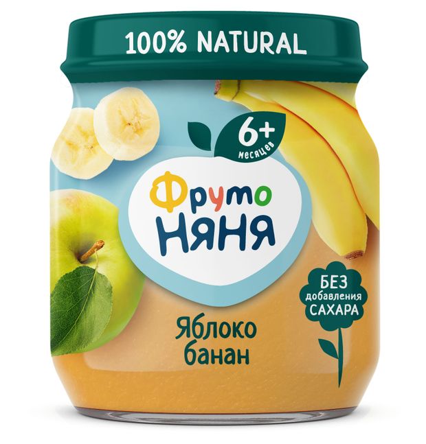 

Пюре Фрутоняня Яблоко и банан с 6 месяцев