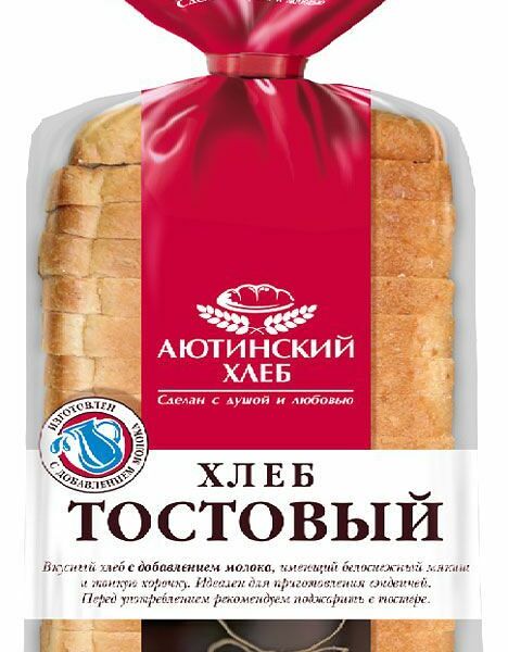 Хлеб Аютинский хлеб Тостовый пшеничный в нарезке 570 г