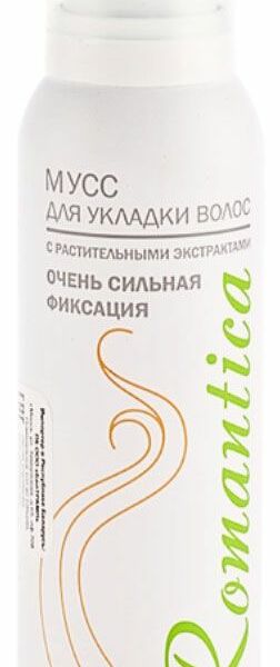 Мусс РОМАНТИКА очень сильная фиксация с растительными экстрактами, 145мл