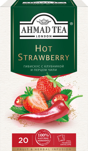 

Чай травяной Ahmad Tea клубника с перцем чили 20 пакетиков