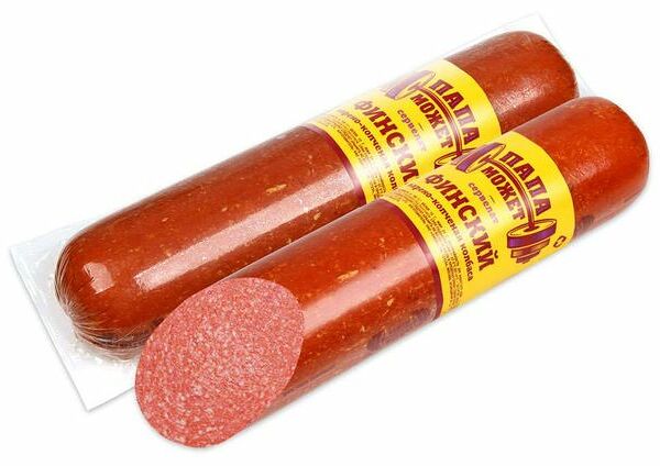 Колбаса Папа может Сервелат Финский варено-копченый, вес