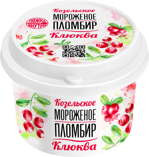 Мороженое Козельское стаканчик клюква 13.5% 150 г