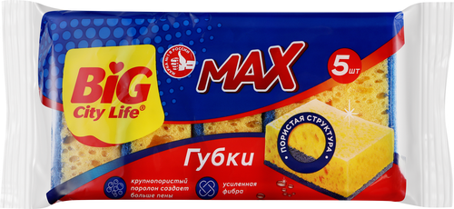 

Губка для посуды Big City Life Max 5 шт.
