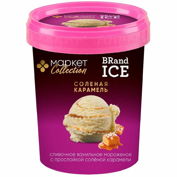 Мороженое Brand Ice Солёная Карамель сливочное 13%, 500мл