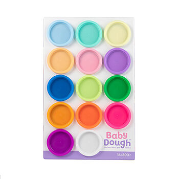 Тесто мягкое для лепки BabyDough, 14 цветов
