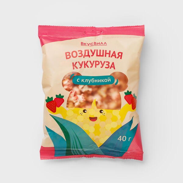 Кукуруза воздушная с клубникой