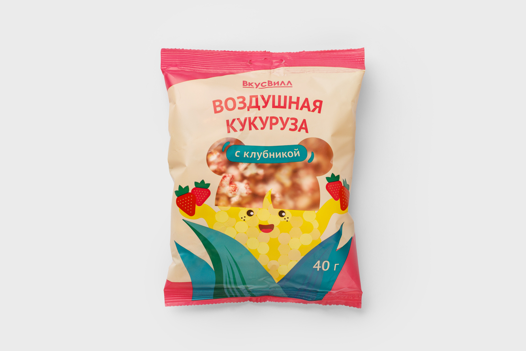 

Кукуруза воздушная с клубникой 40 г