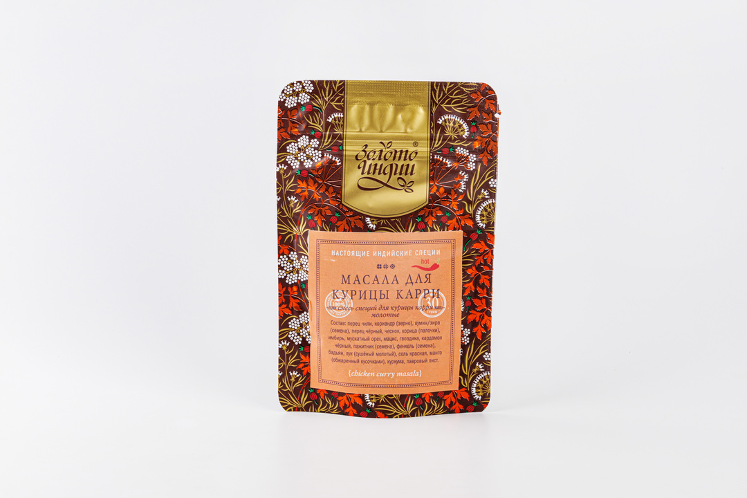 

Смесь молотых специй Масала для курицы карри Золото Индии, 30 г