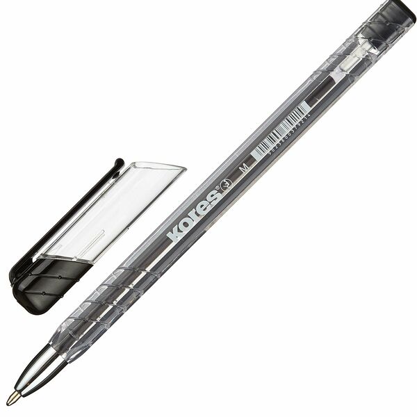 Ручка шариковая неавтомат. KORES К11 M(1мм) треуг.корп., масл, черная