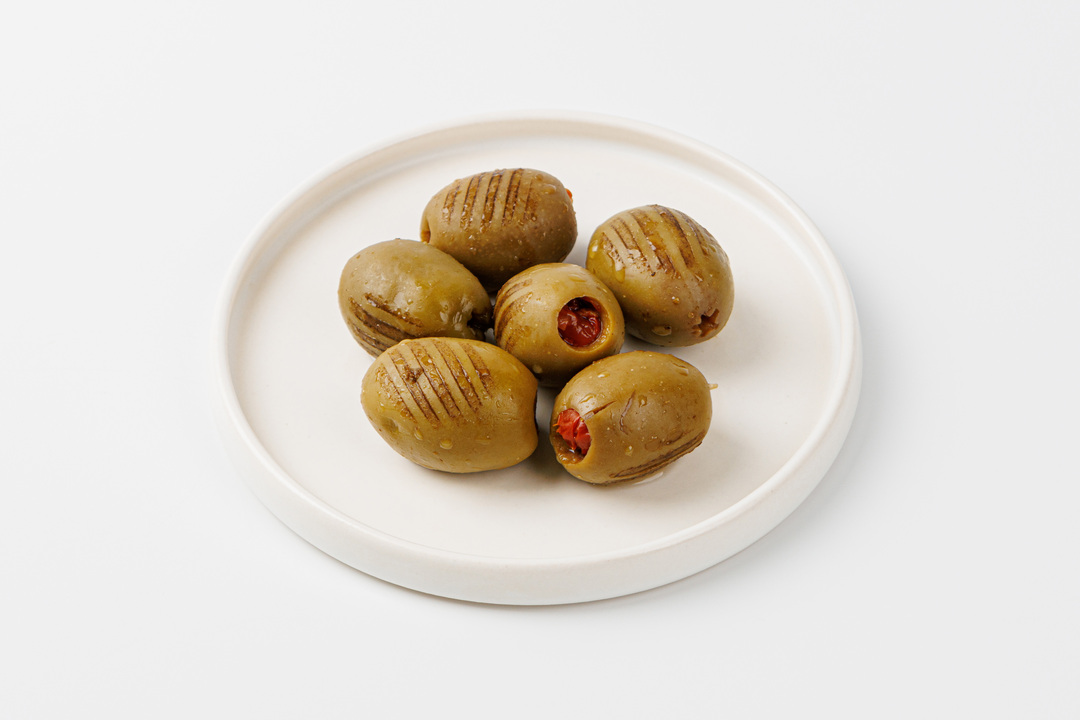 

Оливки Халкидики ВкусВилл гриль с вяленым томатом и прованскими травами, 150г