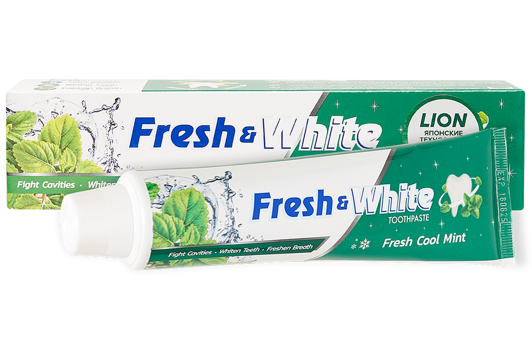 

Зубная паста Lion Thailand Fresh & White Прохладная мята для защиты от кариеса, 160 г