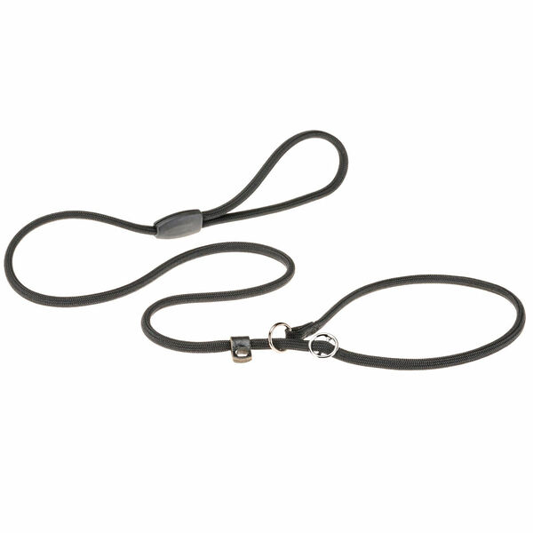Поводок с петлей-ошейником для собак Sport, длина 160 см, ширина 0,8 см, черный
