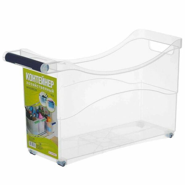 Контейнер хозяйственный Полимербыт на колесах, 10 л