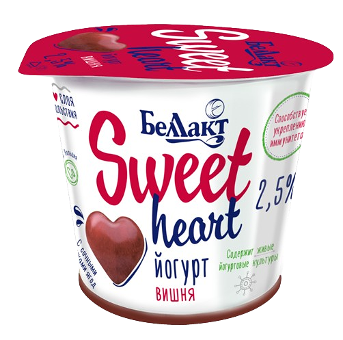 Йогурт Беллакт Sweet Heart Вишня жир 2,5% п/ст 150г