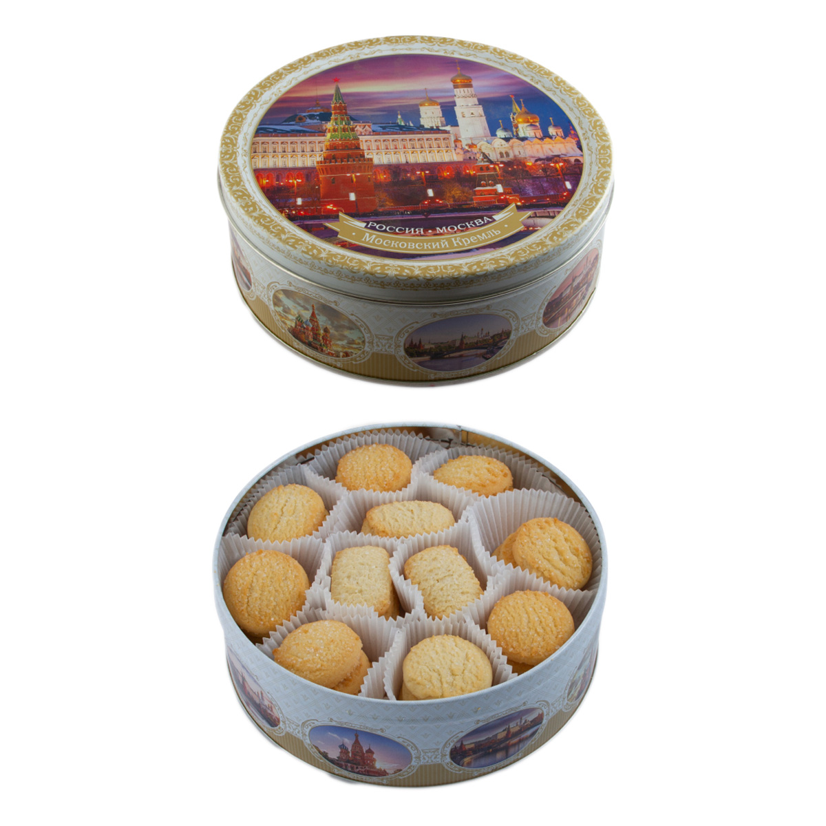 

Печенье сдобное REGNUM Москва с сахарной обсыпкой 400 г, упаковка в ассортименте