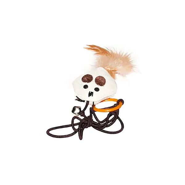 Игрушка для кошек Petmax Мышь с перьями 8 х 6 см