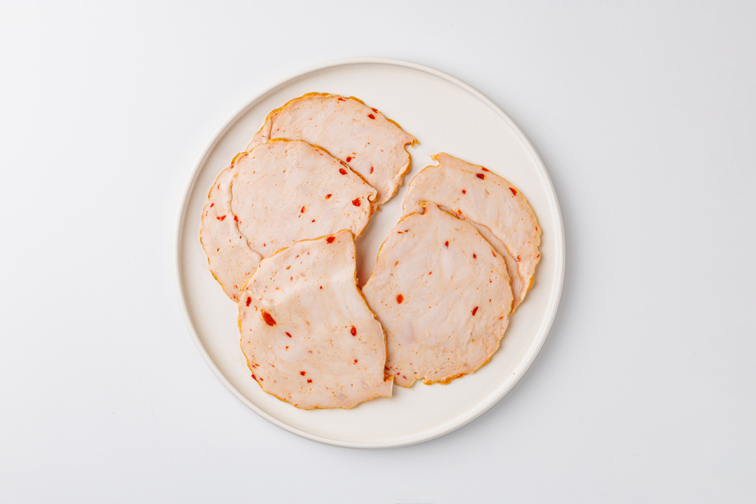 

Ветчина из грудки индейки с паприкой нарезка 150 г