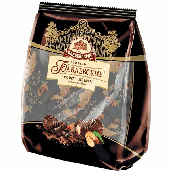Конфеты Бабаевский Трюфельный крем с цельным миндалём 200 г