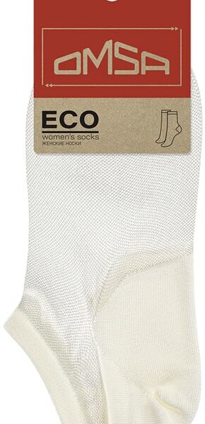 Носки женские Omsa Eco 251 суперукороченные Avorio молочный Размер 35-38