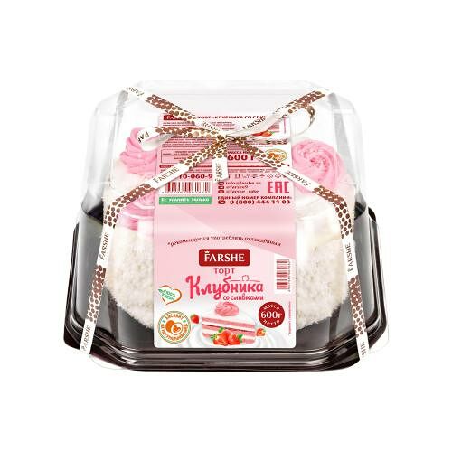 Торт Farshe клубника со сливками 600 г