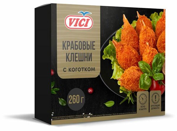 Крабовые клешни Vici Приорити с коготком в панировке 260 г