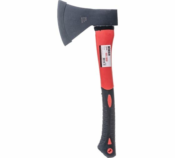 Топор кованый BIBER Профи, фиберглассовая обрезиненная ручка, 40x16x2.5 см