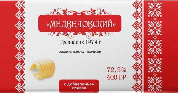 Спред Медведовский растительно-сливочный 72.5% СЗМЖ 400 г