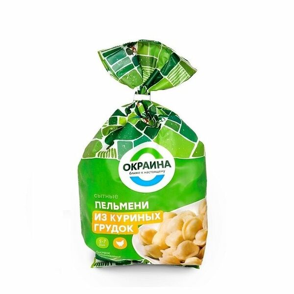 Пельмени Окраина из куриных грудок, 800г
