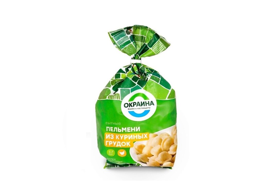 

Пельмени Окраина из куриных грудок, 800 г