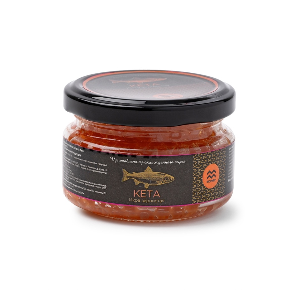 

Икра лососевая Мормер кеты зернистая новая путина 2024 г, соленая, 100 г, Россия