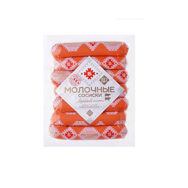 Сосиски Молочные в/с вар колб изд мясн вак 370г Брестский МК